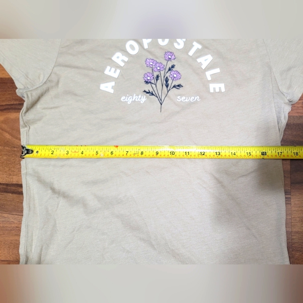 NWT AEROPOSTALE Womens Brown Graphic T-SHIRT L (10-12) - Picture 7 of 10
